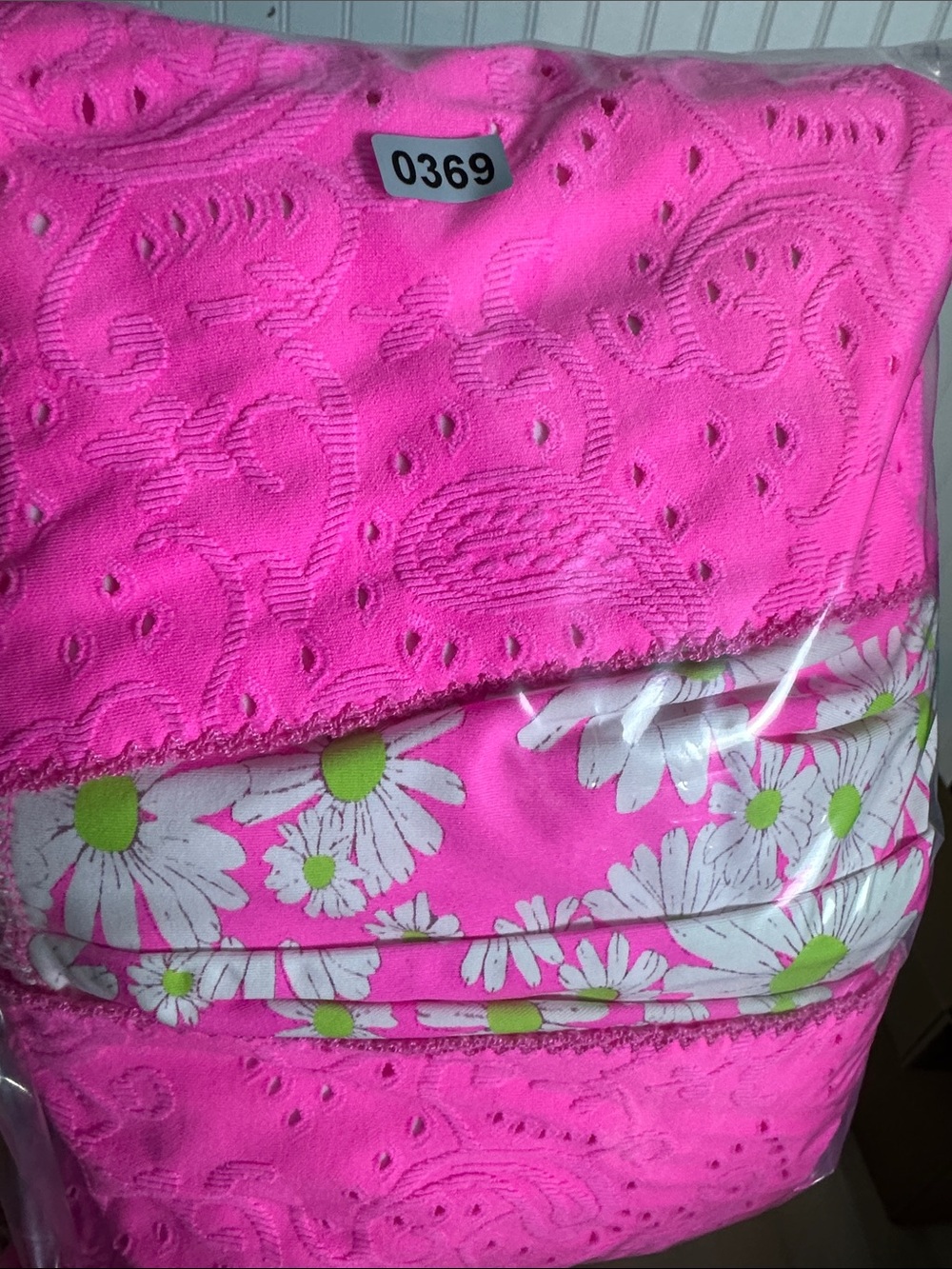 LoveShackFancy x Hurley Eyelet Paisley Zip-Up Hoodie Cotton Candy" pink Large - Picture 13 of 13